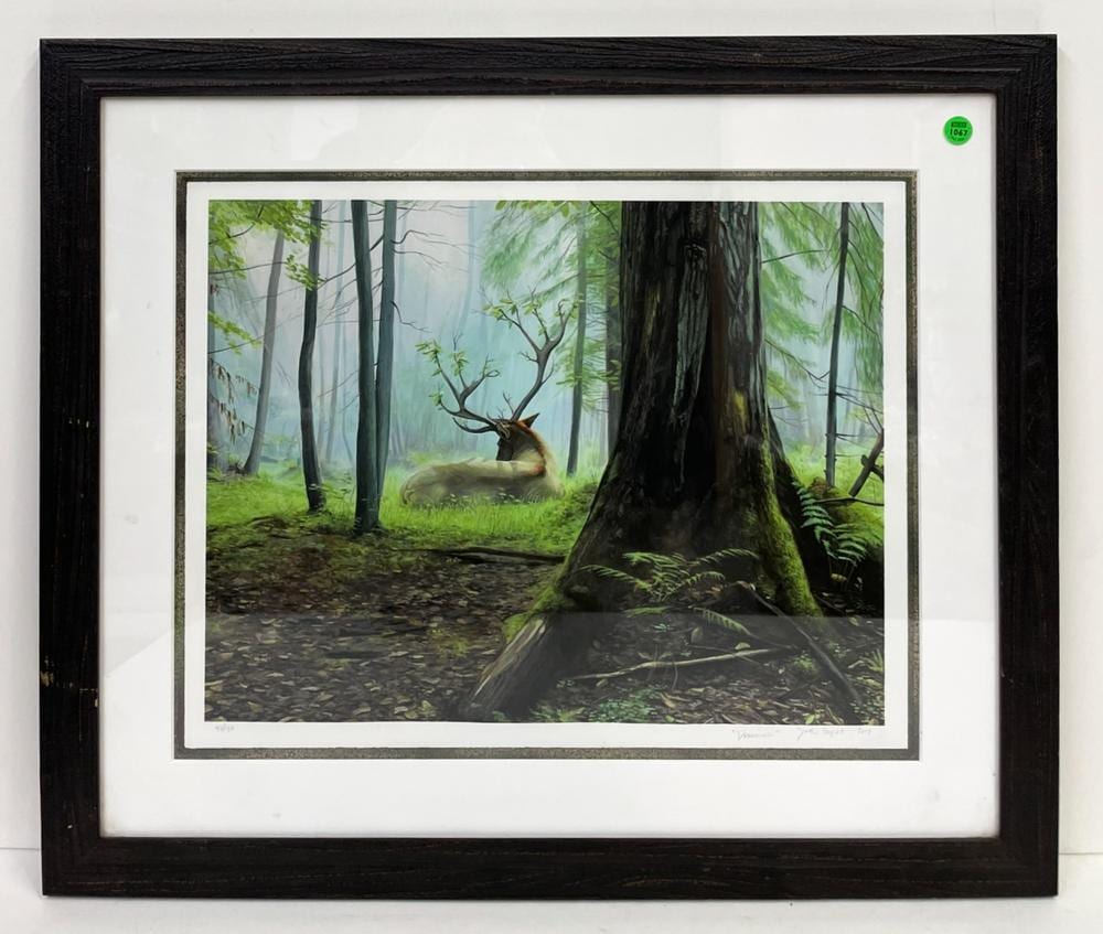 josh keyes b 1969 oregon dreaming s n lithograph framed 23x27 edition 97 150 · District Auction · 2024-12-12 Josh Keyes comparable auction result: josh keyes b 1969 oregon dreaming s n lithograph framed 23x27 edition 97 150