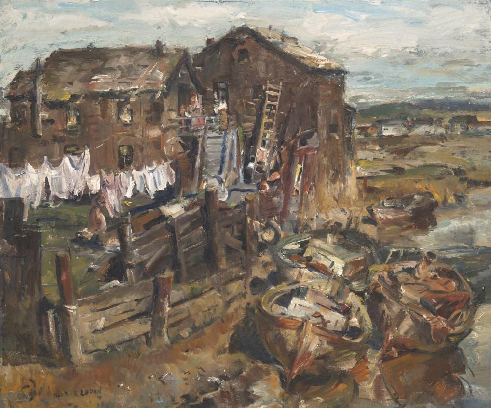 maurice logan 1886 1977 wash day slough dwellers 30 x 36 in framed 40 1 2 x 46 in · Bonhams · 2024-12-19 Maurice George Logan comparable auction result: maurice logan 1886 1977 wash day slough dwellers 30 x 36 in framed 40 1 2 x 46 in