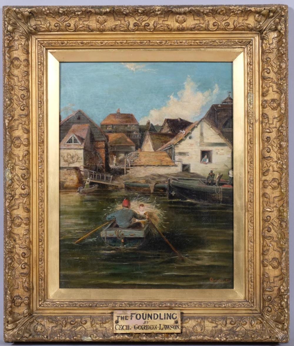 Cecil Gordon Lawson comparable auction result: cecil gordon lawson 1849 1882 the foundling chelsea harbour on the thames oil on canvas s