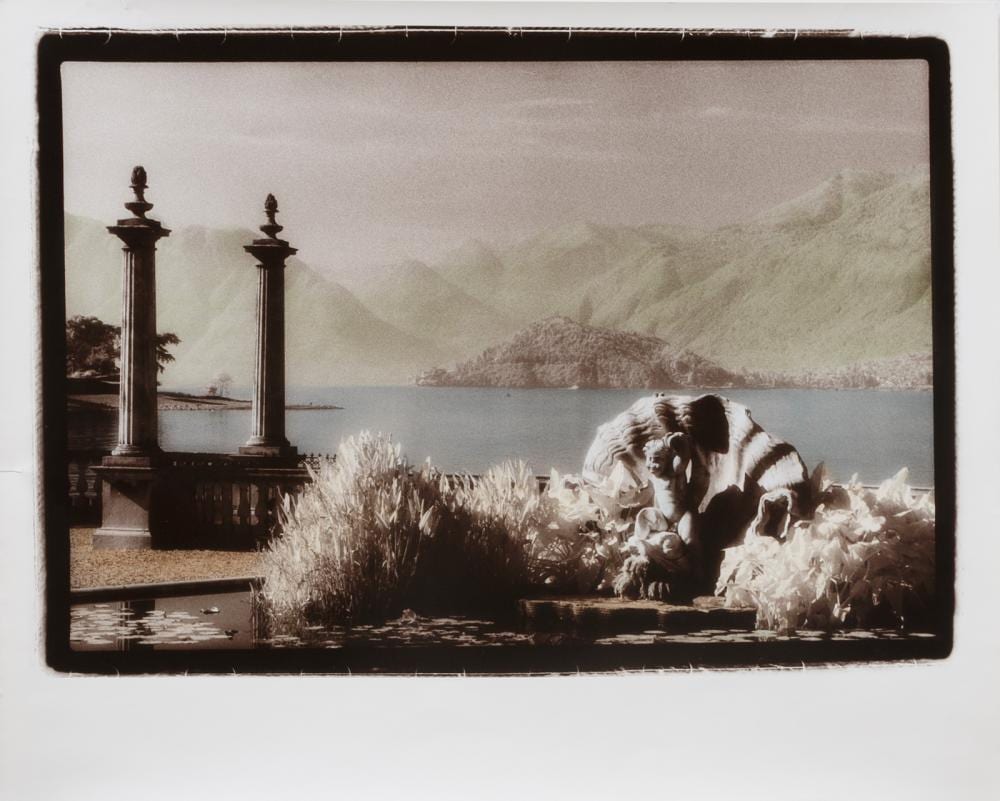 Sandra Russell Clark comparable auction result: sandra russell clark american louisiana b 1949 villa italy hand colored gelatin silver print from infrared film sheet 16 x 20 in 40 6 x 50 8 cm