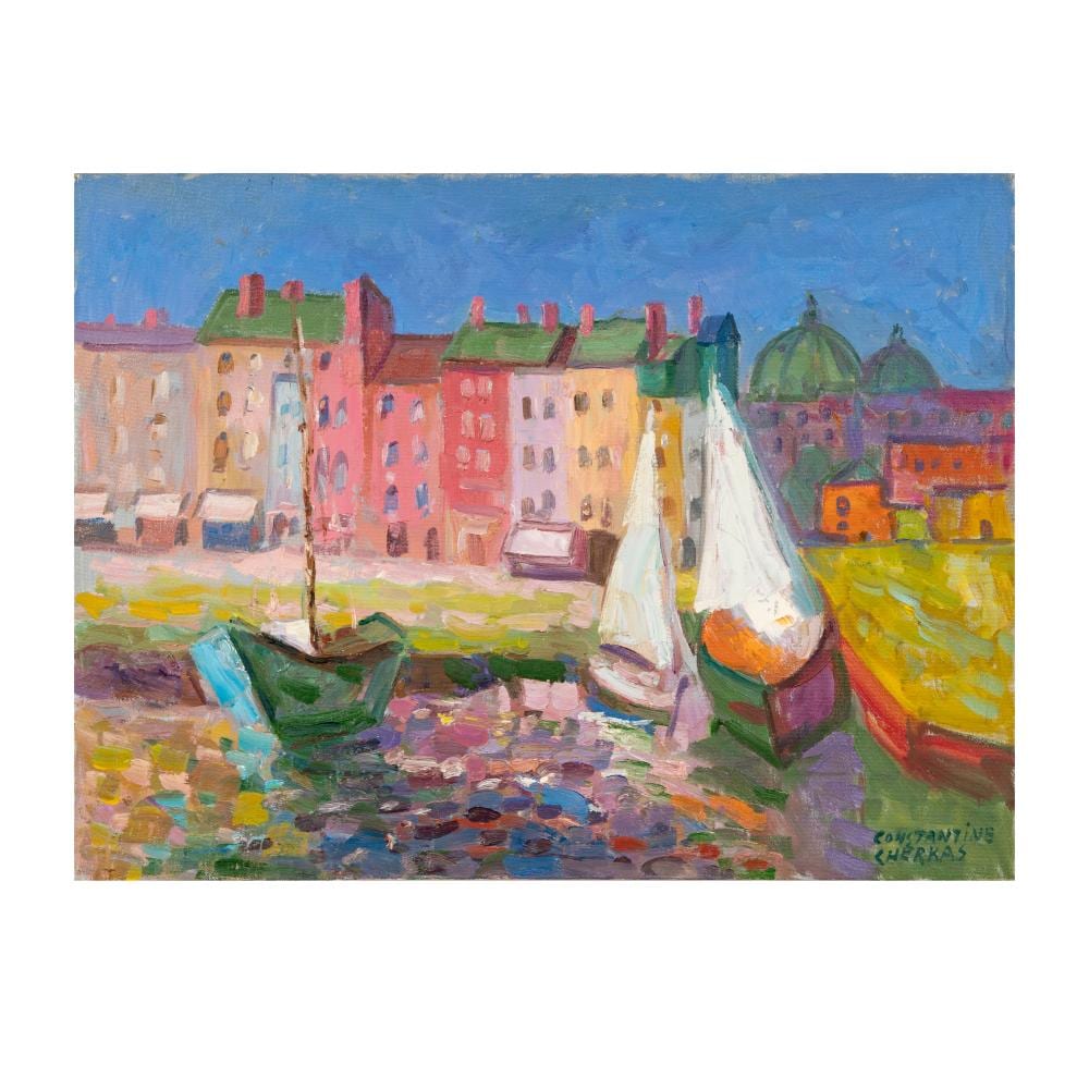 Constantine Cherkas comparable auction result: constantine cherkas american 1919 2011 port honfleur