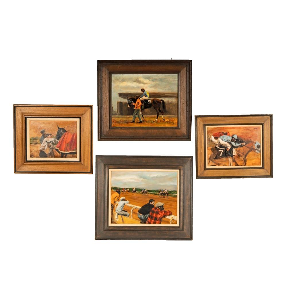 Charles Apt comparable auction result: charles apt b 1933 four equestrian works
