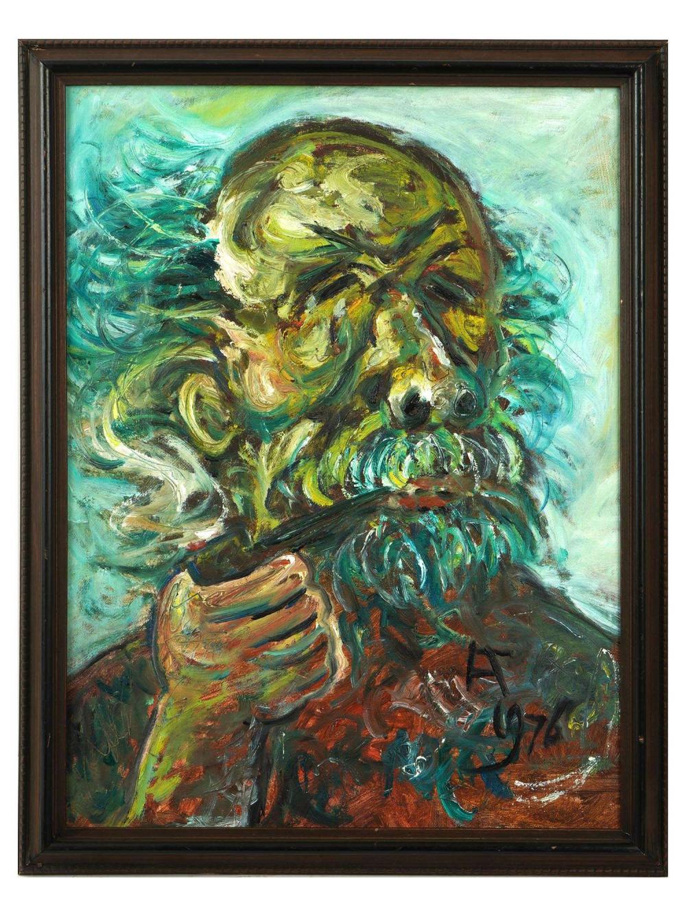 KUSAMA AFFANDI INDONESIAN PORTRAIT OIL PAINTING sold by Antique Arena Inc, lot 54 — auction record photograph