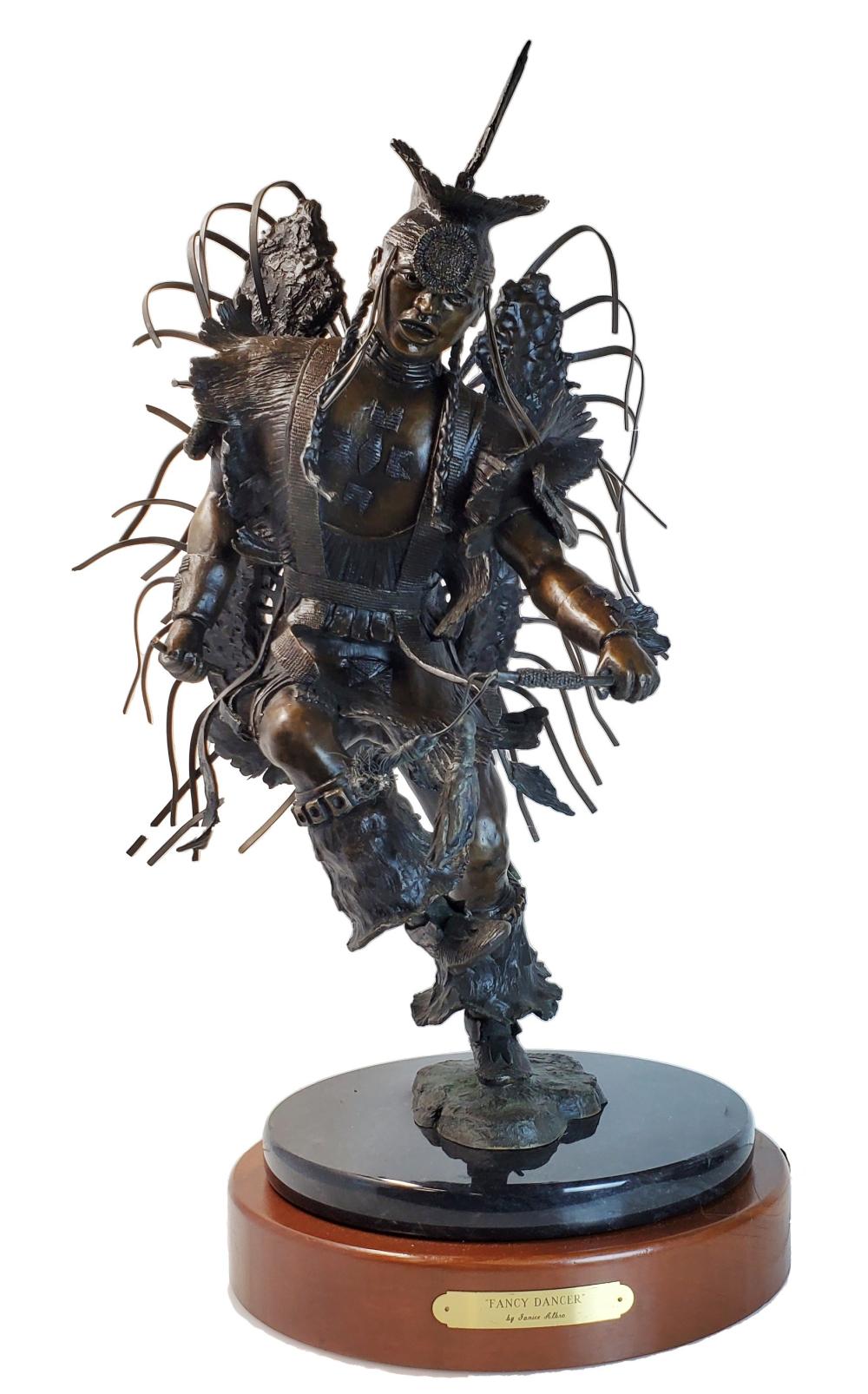 Janice Albro Bronze Fancy Dancer Native American Sculpture Statue Limited Edition sold by Hess Fine Art, lot 1820 — auction record photograph