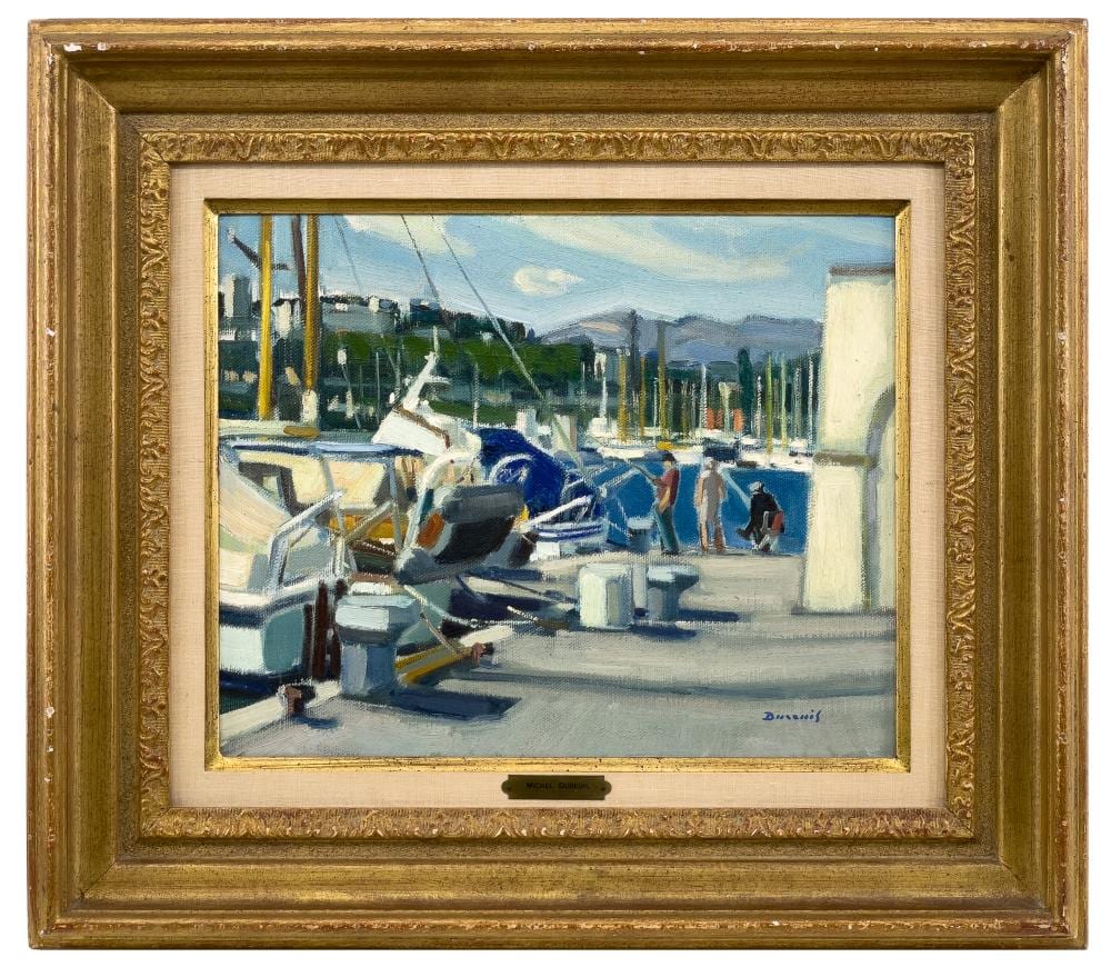 Michel Dureuil comparable auction result: michel dureuil les trois pecheurs oil on canvas