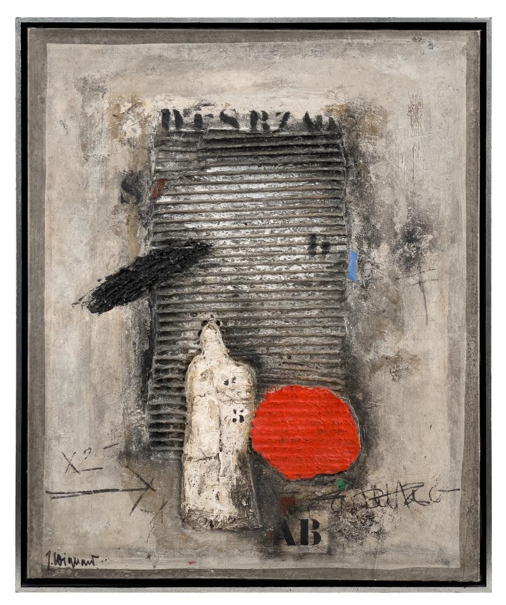 JAMES COIGNARD "MANNEQUIN ET ESPACE STRATIFIE" OIL ON CANVAS sold by Bradford's, lot 3347 — auction record photograph