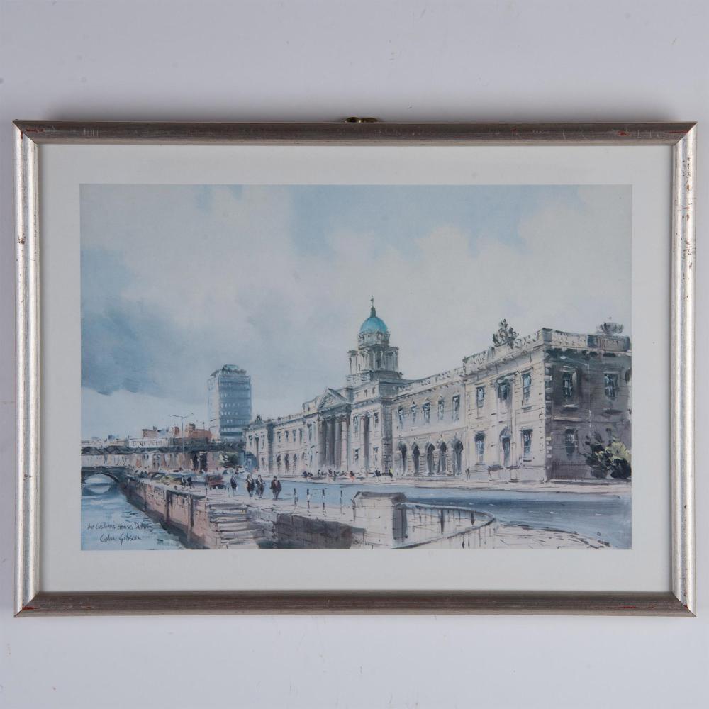 Colin (1935) Gibson comparable auction result: colin gibson dublin the custom house color print on paper