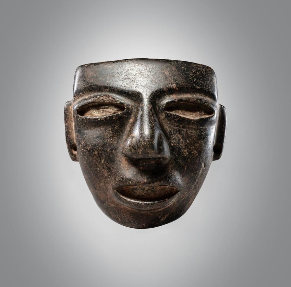 Eugène Louis Le Mouel comparable auction result: masque teotihuacan