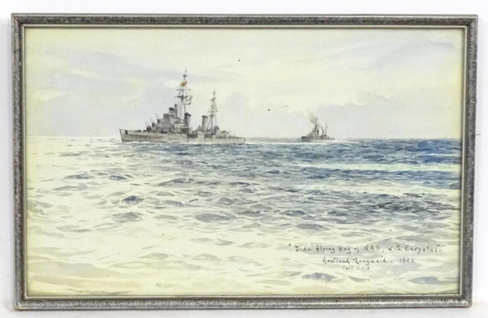 rowland langmaid 1897 1956 marine school watercolour hms dido flying f · Claydon Auctioneers · 2024-12-31 Rowland Langmaid comparable auction result: rowland langmaid 1897 1956 marine school watercolour hms dido flying f