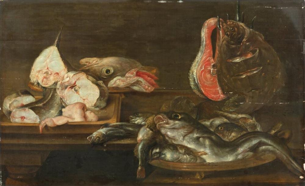 Alexander Adriaenssen comparable auction result: alexander adriaenssen still life of fish on a table