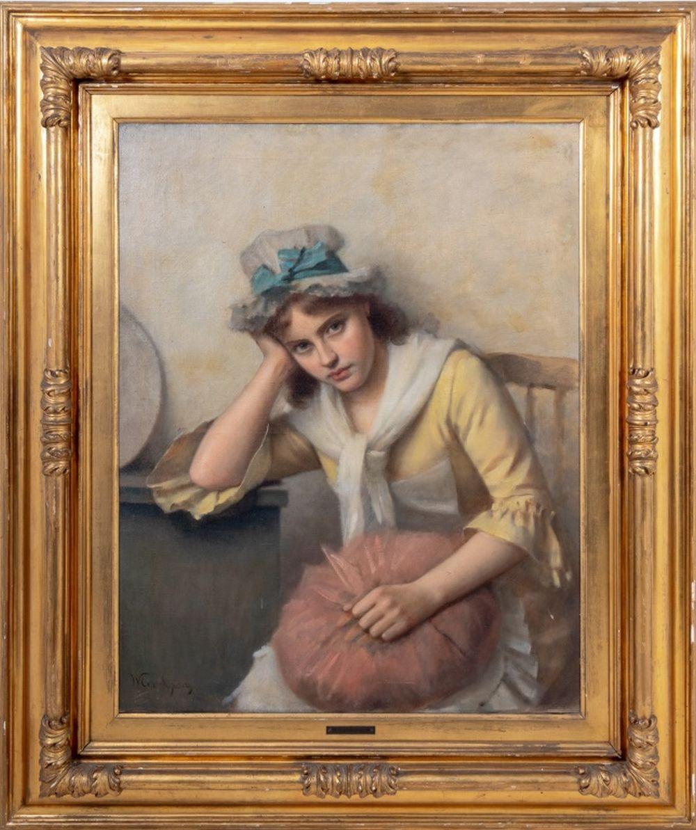 Michele Gordigiani comparable auction result: michele gordigiani a wistful look oil on canvas