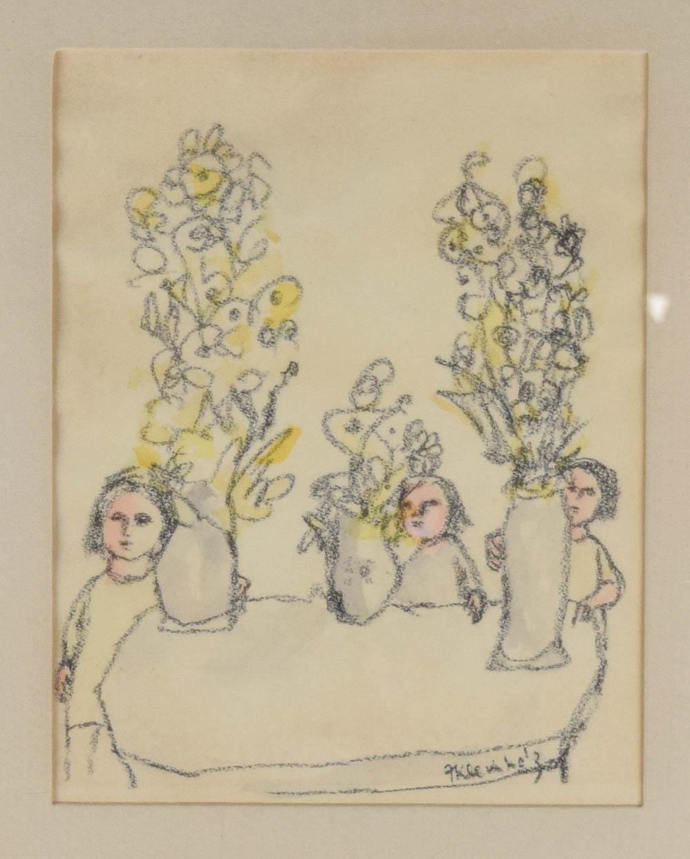 Frank Kleinholz comparable auction result: frank kleinholz watercolor 3 vases