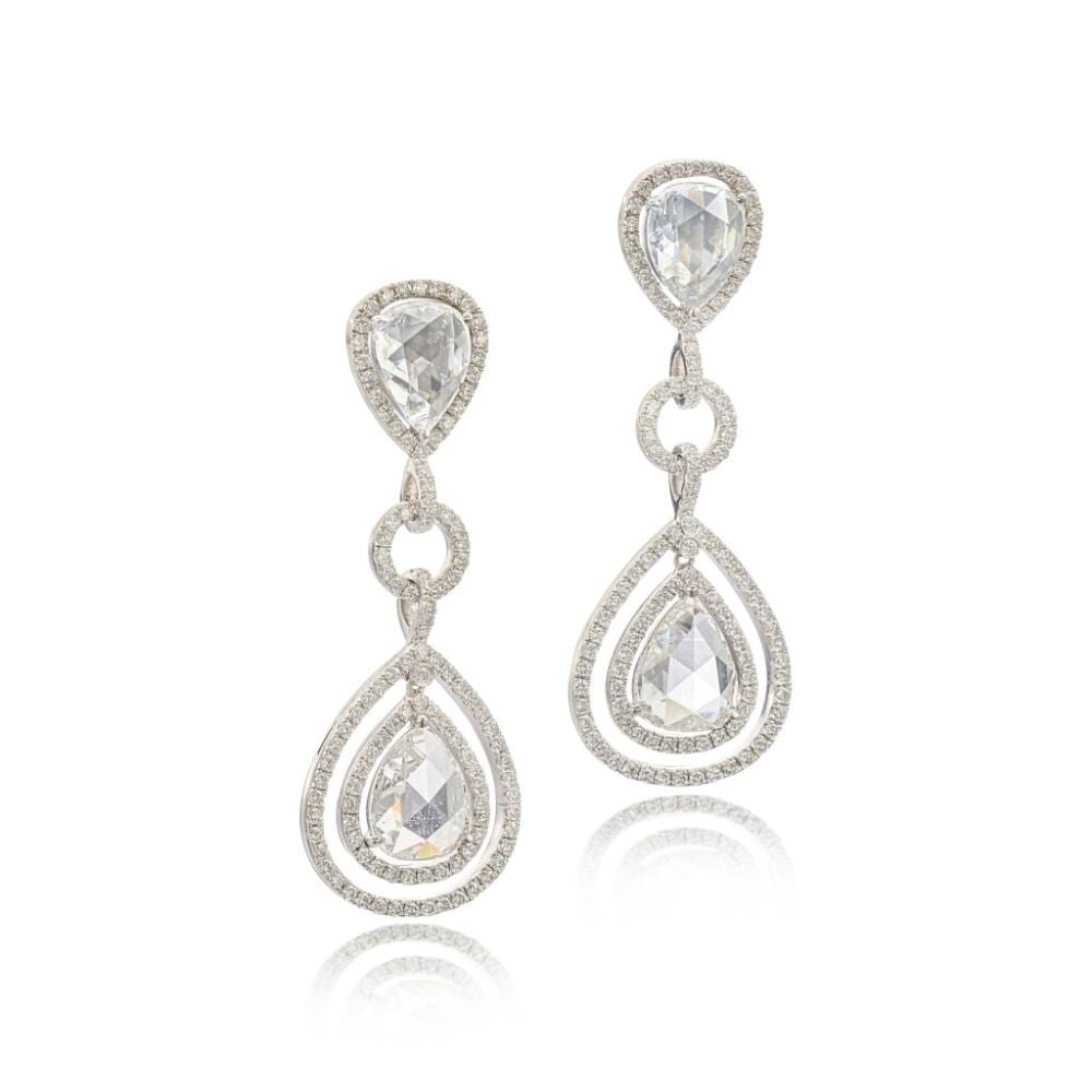 Ronald Abram comparable auction result: ronald abram pair of diamond pendant earrings ronald abram