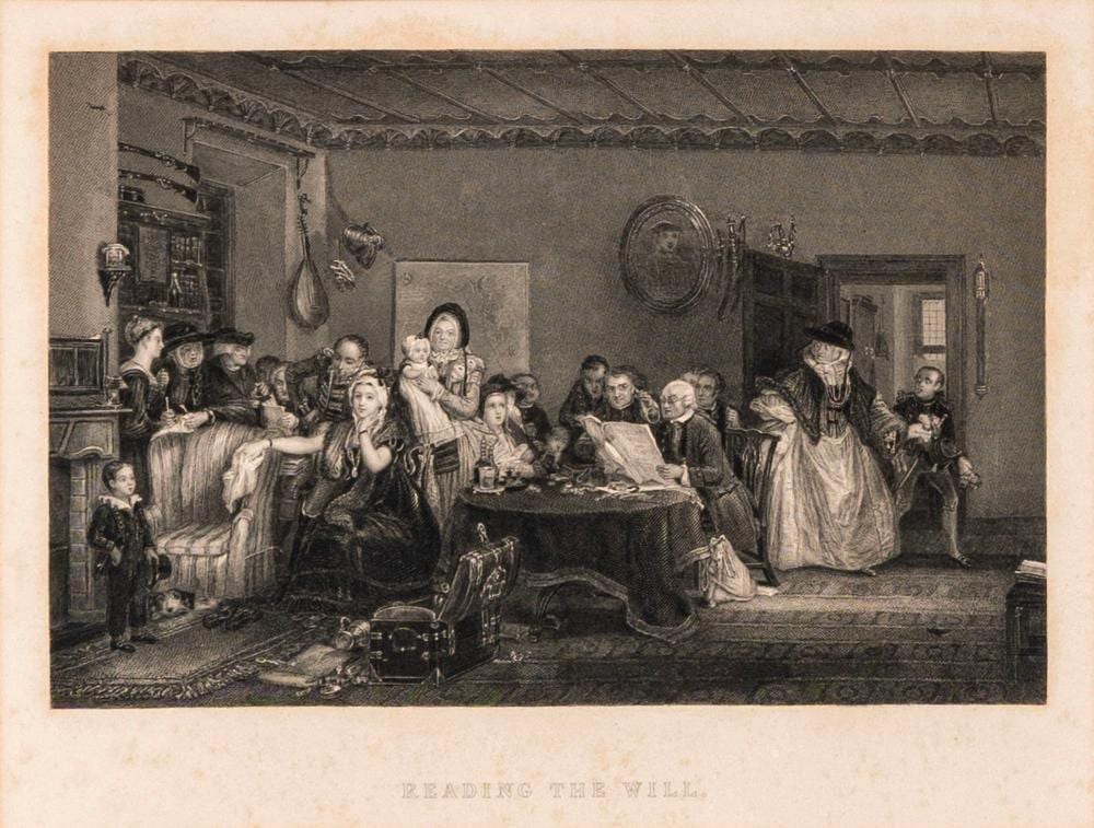 David Wilkie comparable auction result: david wilkie cults 1785 gibilterra 1841 reading the will