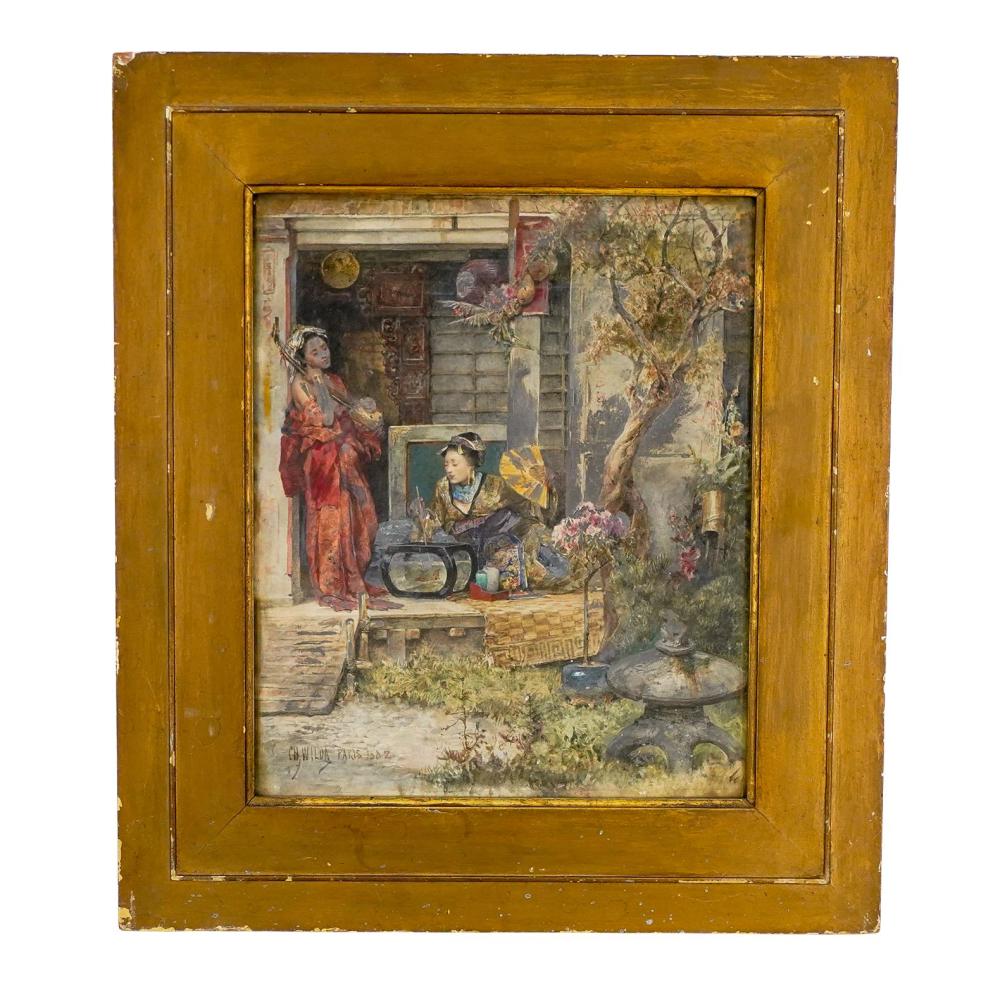 Charles Wilda comparable auction result: charles wilda austrian 1854 1907 oriental women watercolor