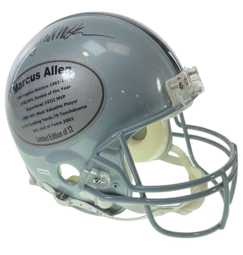 Marcus Allen comparable auction result: marcus allen signed los angeles raiders helmet