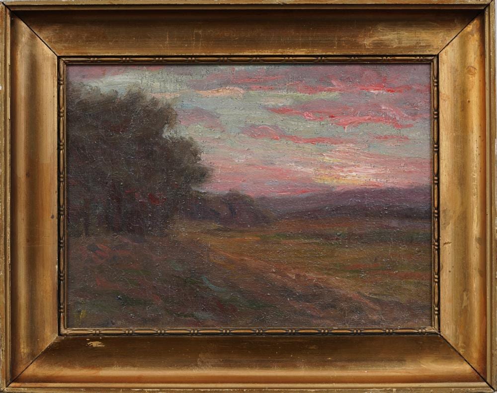 Charles F. Chamberlain comparable auction result: charles franklin chamberlain 1871 1947 antique american framed sunset landscape oil painting