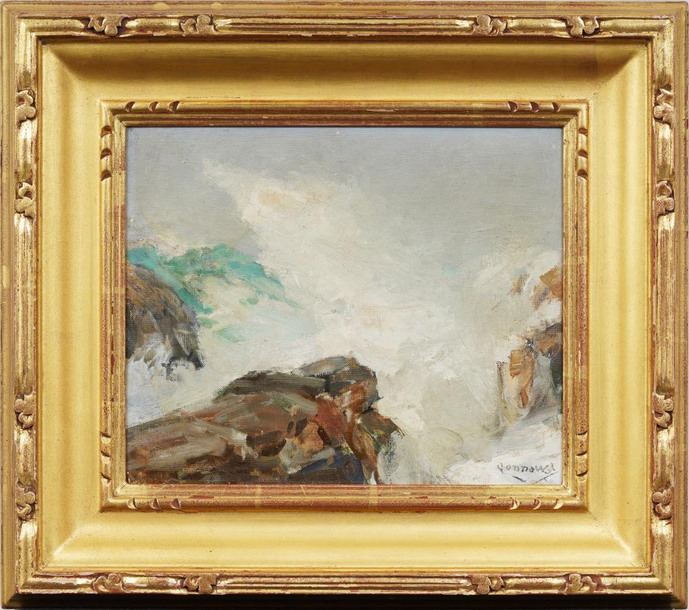 jay hall connaway 1893 1970 monhegan maine seascape giltwood framed impressionist painting · Curated Gallery Auctions · 2024-12-31 Jay Hall Connaway comparable auction result: jay hall connaway 1893 1970 monhegan maine seascape giltwood framed impressionist painting