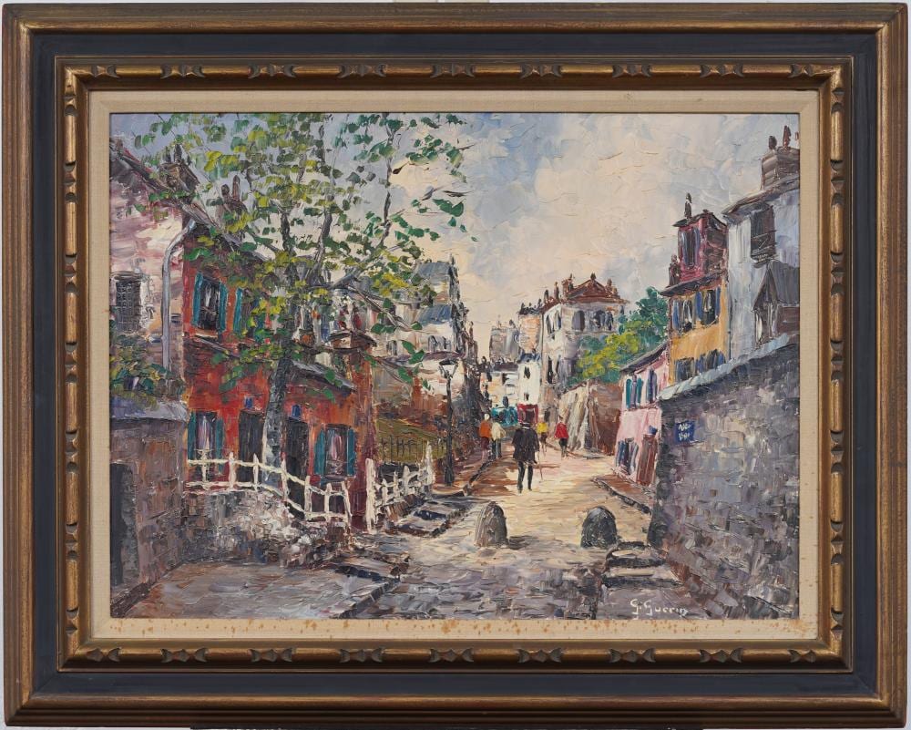 georges guerin b 1910 antique french impressionist paris street scene signed oil painting · Curated Gallery Auctions · 2024-12-31 Georges Guerin comparable auction result: georges guerin b 1910 antique french impressionist paris street scene signed oil painting