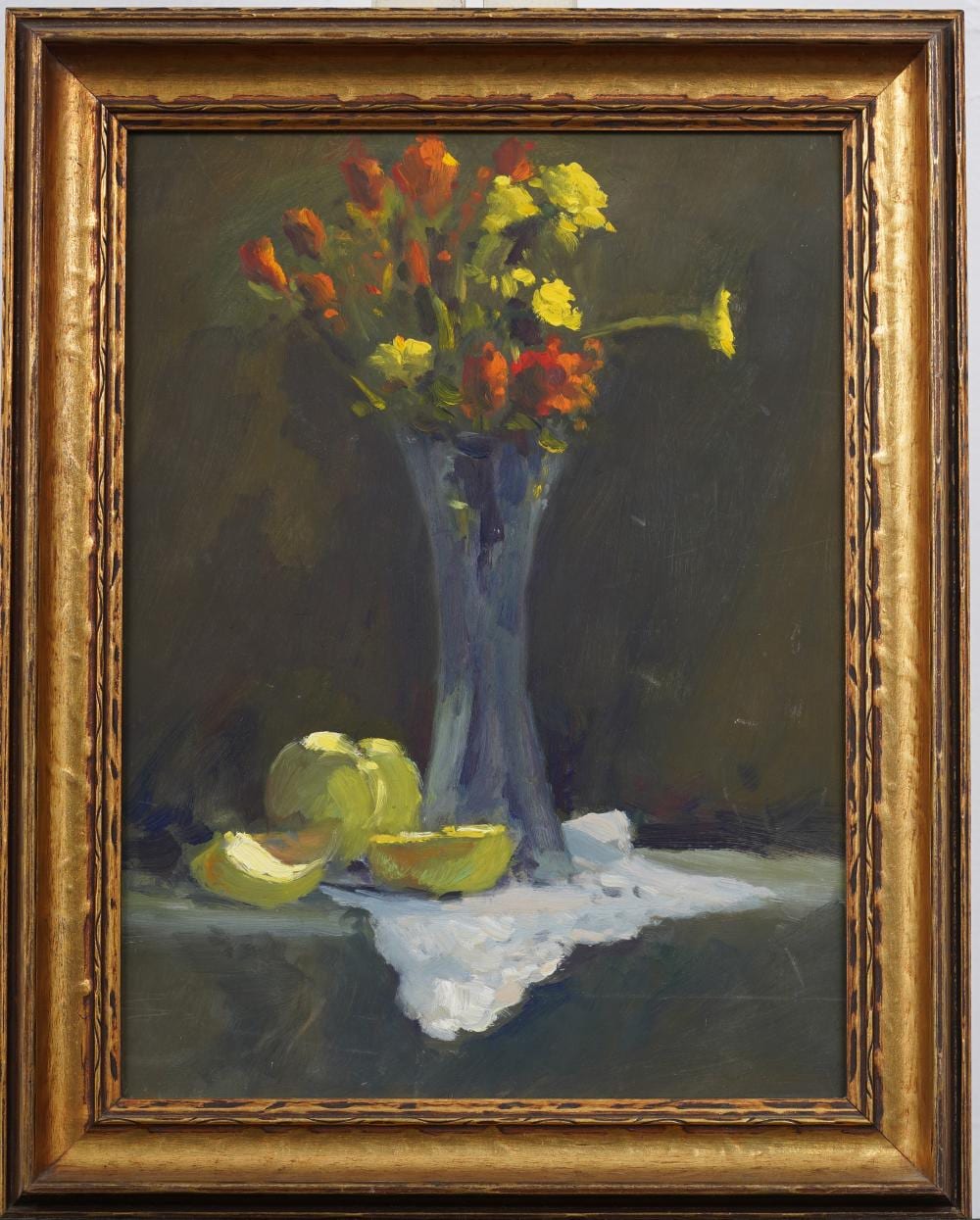 Robert A Waltsak comparable auction result: robert a waltsak b1944 american impressionist fruit flower still life signed framed oil painting