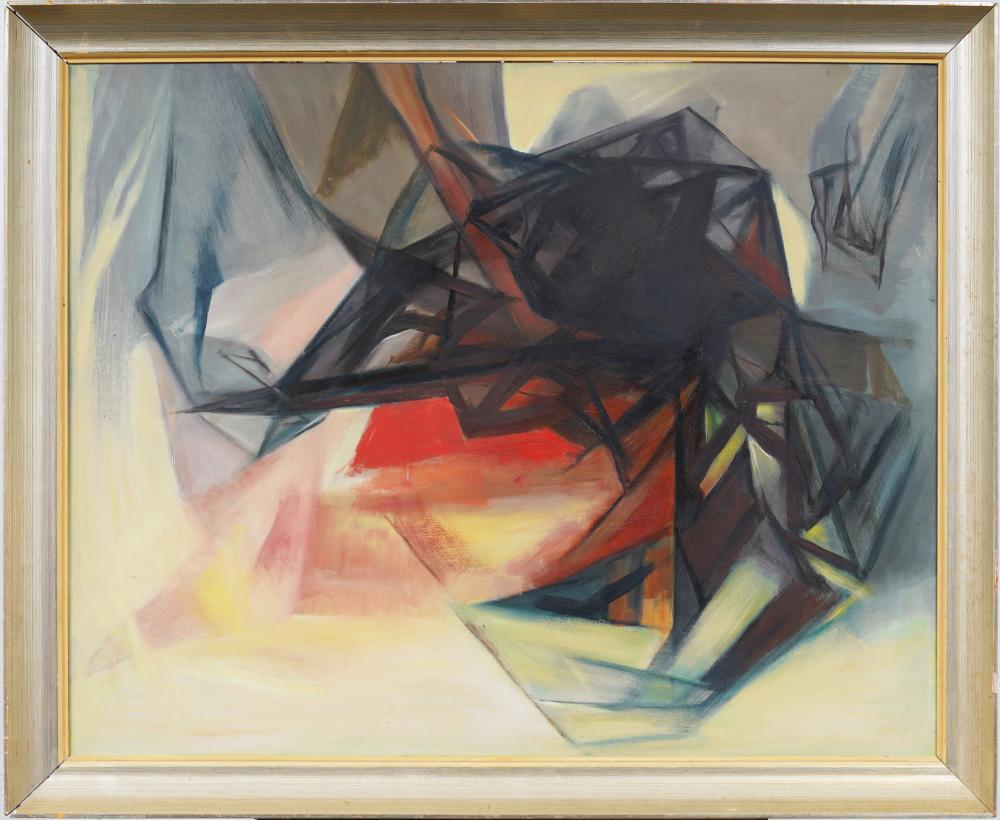Guy Worsdell comparable auction result: guy worsdell 1908 1976 vintage english modernist abstract framed oil painting