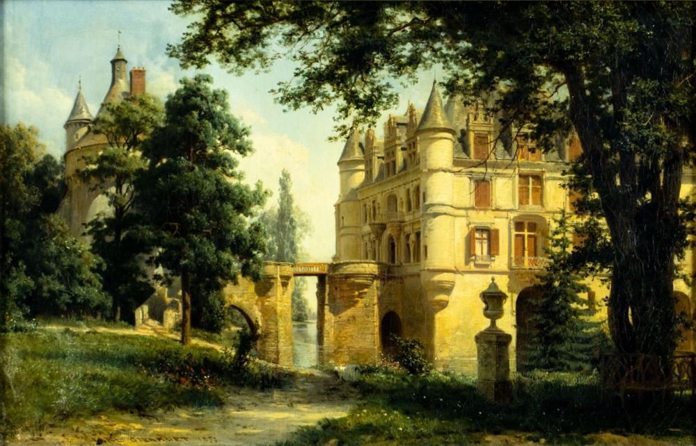 Karl Girardet comparable auction result: karl girardet swiss 1813 1871 oil painting antique