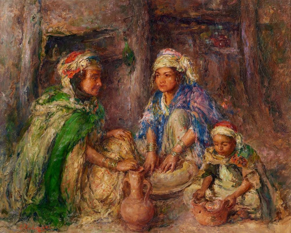 Edouard Verschaffelt comparable auction result: edouard verschaffelt 1874 1955 la pr paration du repas