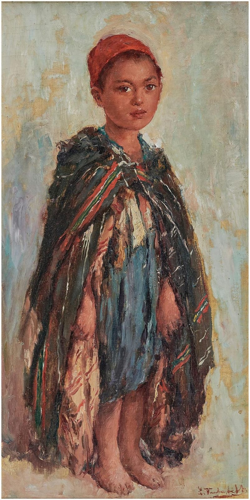 Edouard Verschaffelt comparable auction result: edouard verschaffelt 1874 1955 jeune gar on au tarbouche