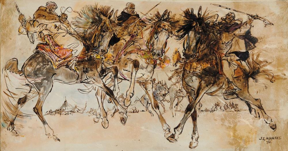 Jean Gaston Mantel comparable auction result: jean gaston mantel 1914 1995 fantasia 1986