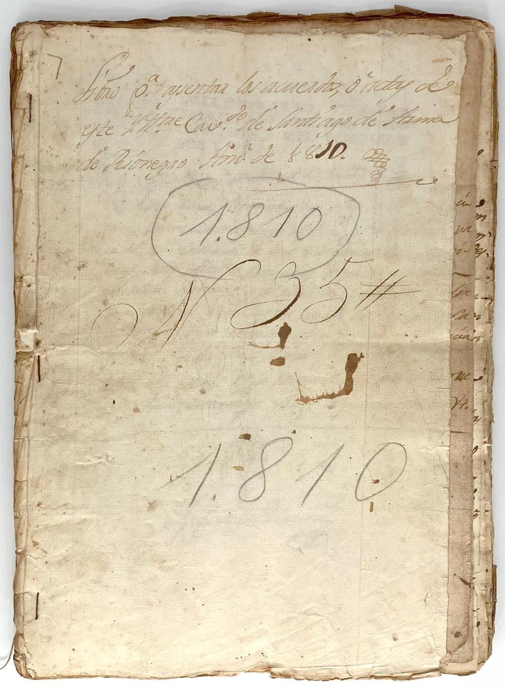 Actas ciudad de Rionegro, 1809 comparable sale