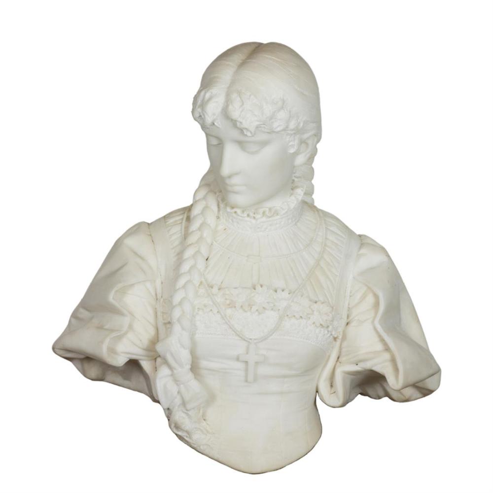 Antonio Giuseppe (1863) Garella comparable auction result: an italian marble bust of beauty by antonio garella