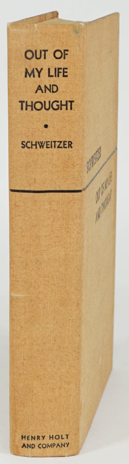 out of my life and thought by albert schweitzer · Grant Zahajko Auctions, LLC · 2025-01-22 Albert Schweitzer comparable auction result: out of my life and thought by albert schweitzer