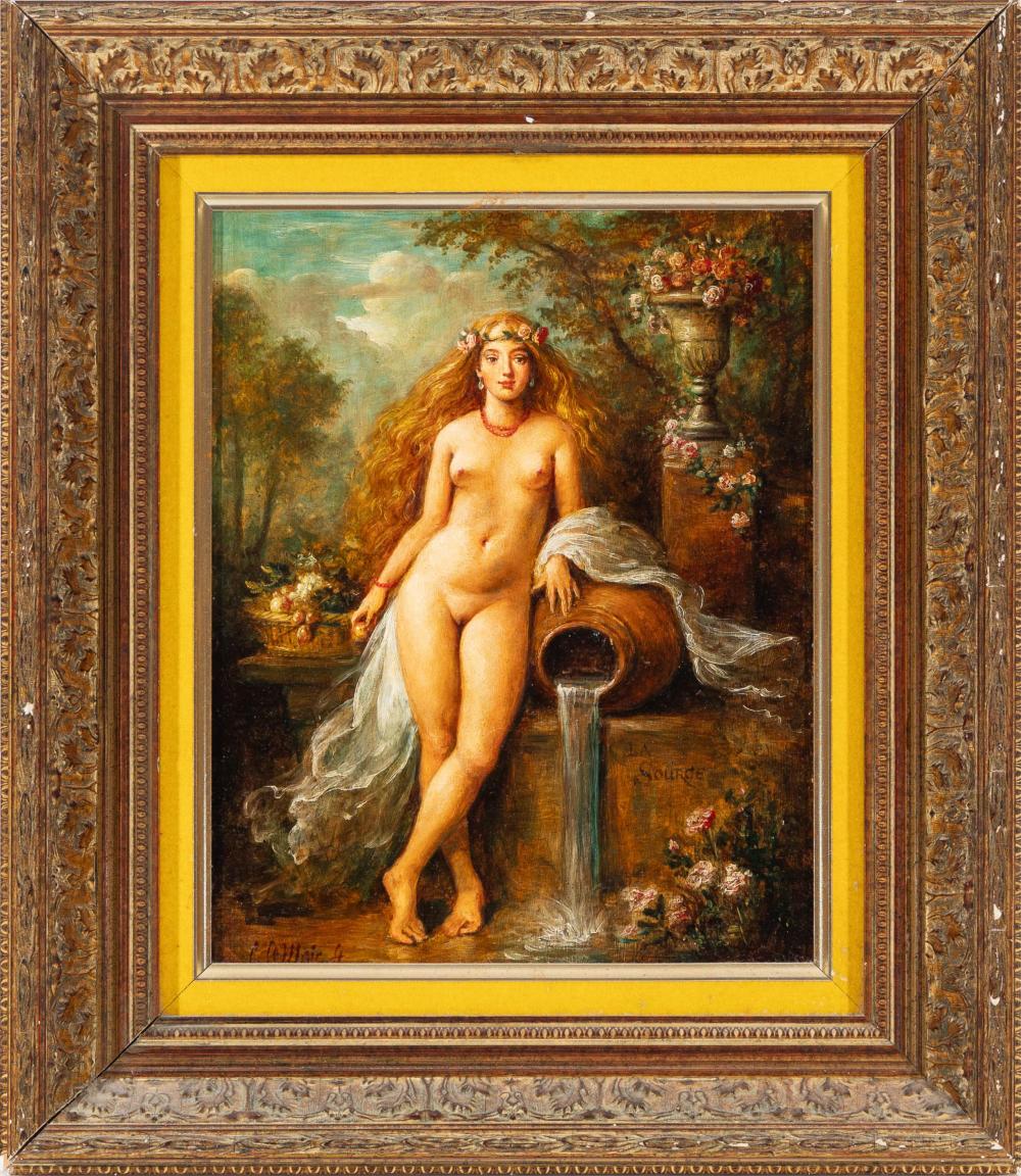 Cornelis Le Mair comparable auction result: cornelis le mair 1944 la source oil on board 34x27 cm frame 52x45 cm