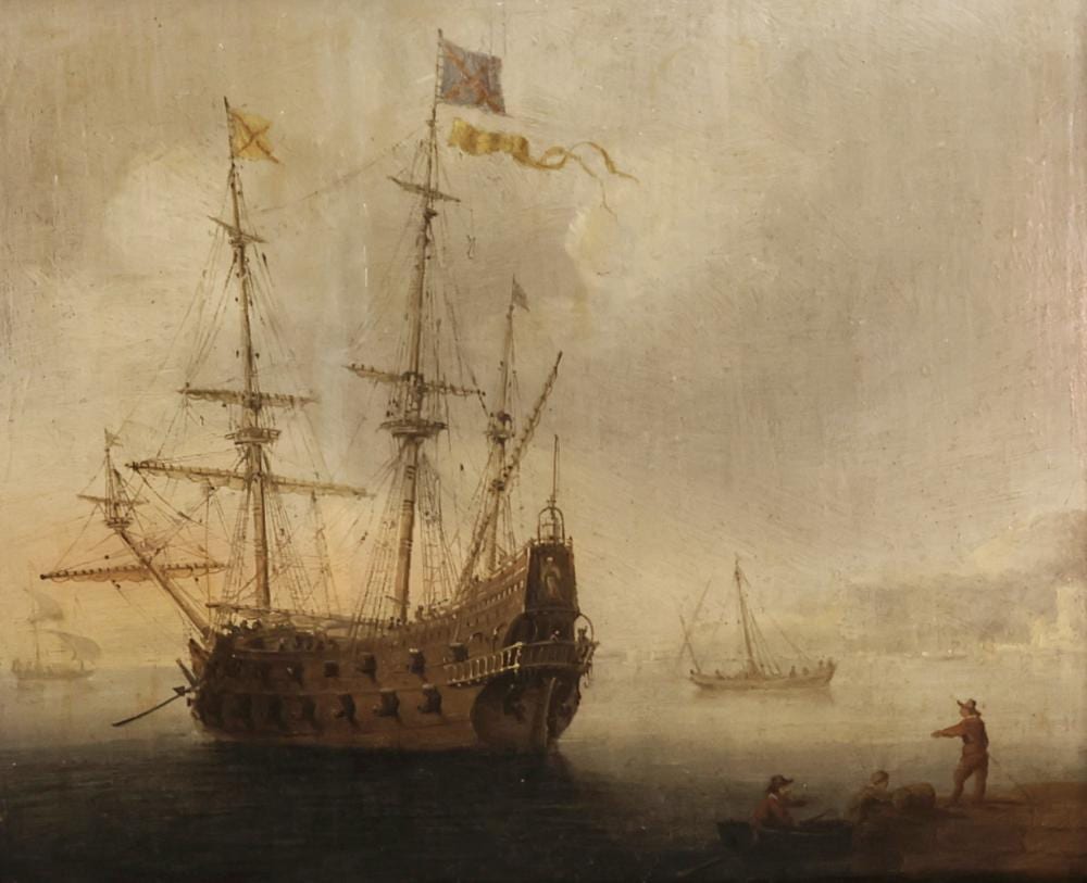 Willem Hermansz. van Diest comparable auction result: willem hermansz van diest 17 jh schiffe auf ruhiger see die besatzung am strand entleert ein fa