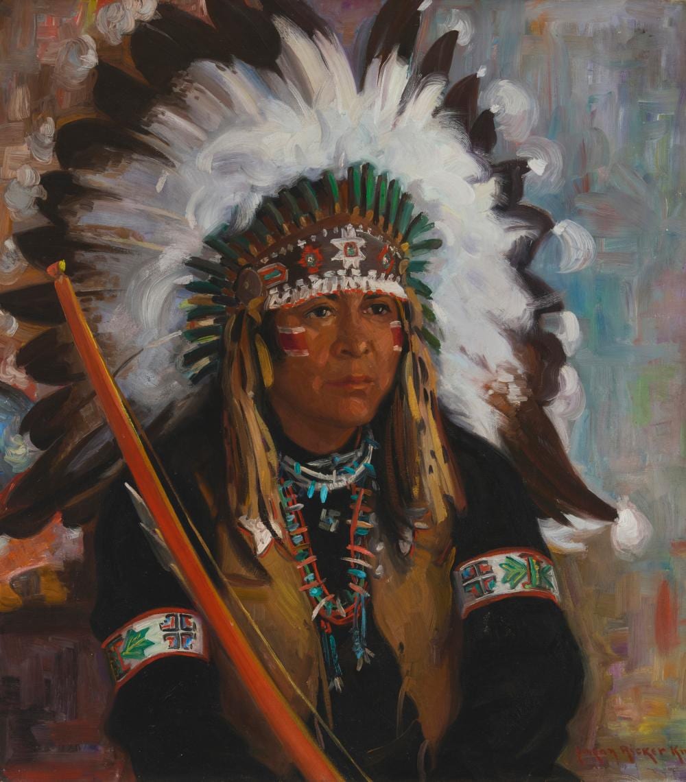 Susan Ricker Knox comparable auction result: susan ricker knox 1874 1959 indian chieftan