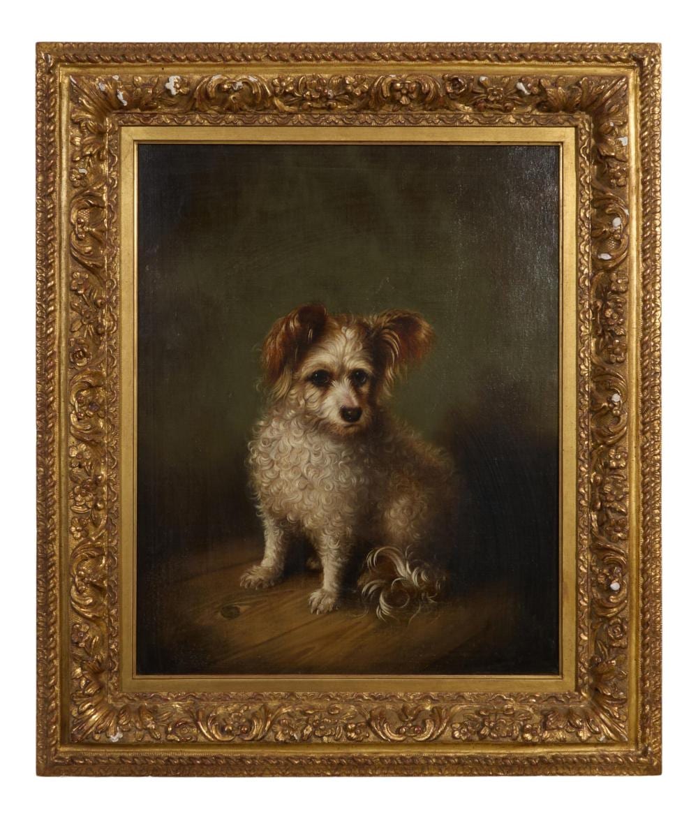 Susan Catherine Moore Waters comparable auction result: susan catherine moore waters american 1823 1900 my dog h 25 in w 20 in framed h 34 in w 29 in