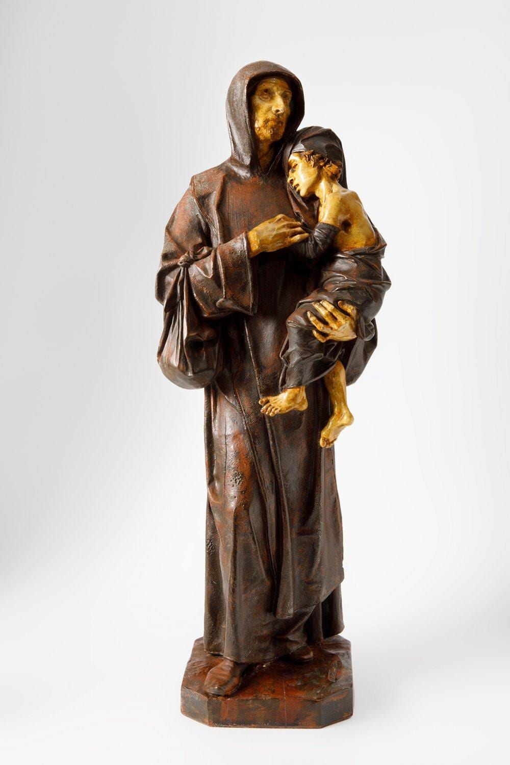 Agapit Vallmitjana i Abarca comparable auction result: agapit vallmitjana i abarca barcelona 1850 1915 saint john of god patinated terracotta signed at the bottom