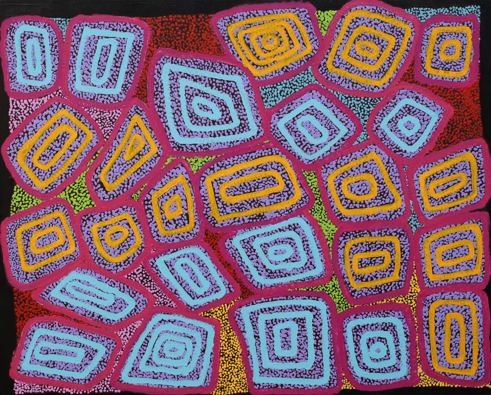 Rose Nugget comparable auction result: rose nugget my country acrylic on linen 84cm x 104cm