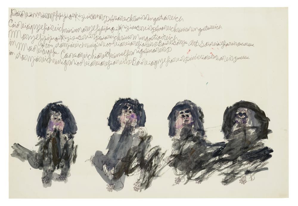 Dwight Mackintosh comparable auction result: dwight mackintosh 1906 1999 untitled 4 overpainted figures ink and wa