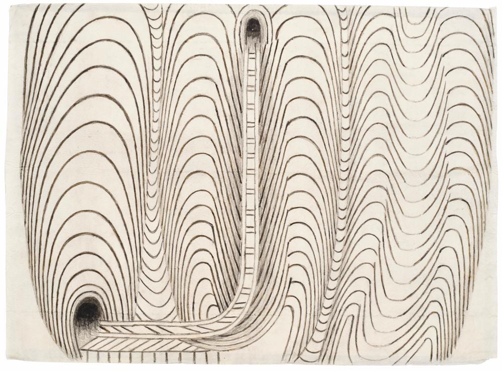 martin ramirez 1885 1963 untitled tunnels graphite and ink on paper17 · Christie's · 2025-01-22 Martin Ramirez comparable auction result: martin ramirez 1885 1963 untitled tunnels graphite and ink on paper17