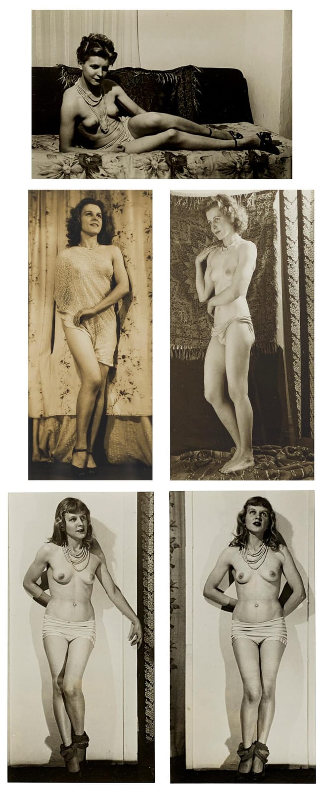 Eugene Von Bruenchenhein comparable auction result: eugene von bruenchenhein 1910 1983 untitled five portraits of marie e