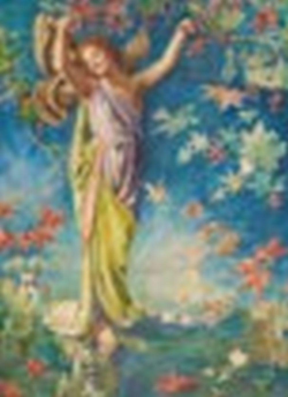 John LaFarge comparable auction result: john la farge 1835 1910 autumn scattering leaveswatercolor gouache and pe