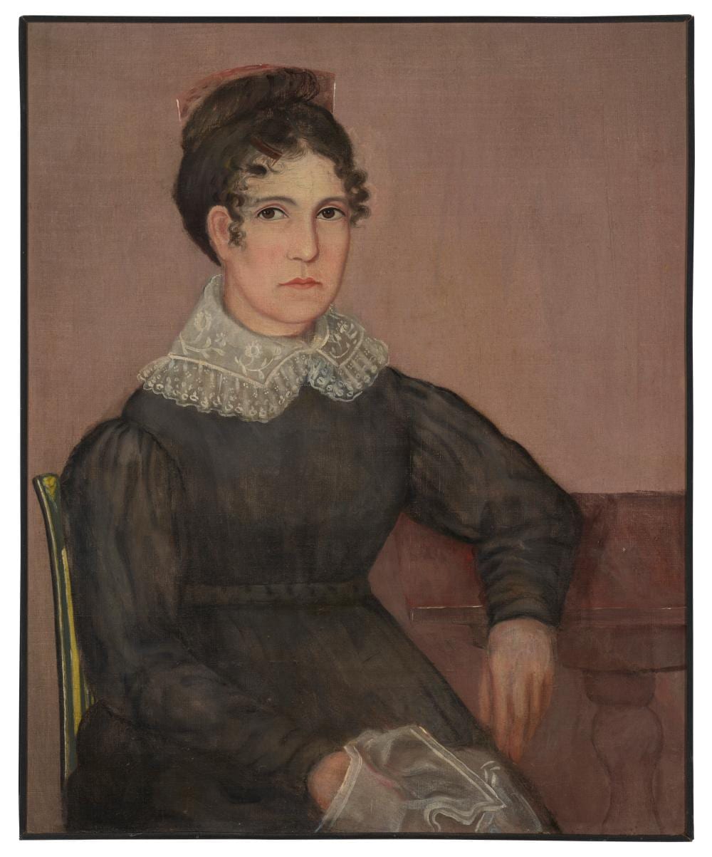 Ammi Phillips comparable auction result: ammi phillips 1788 1865 and a 19th century contemporary mrs elizabeth