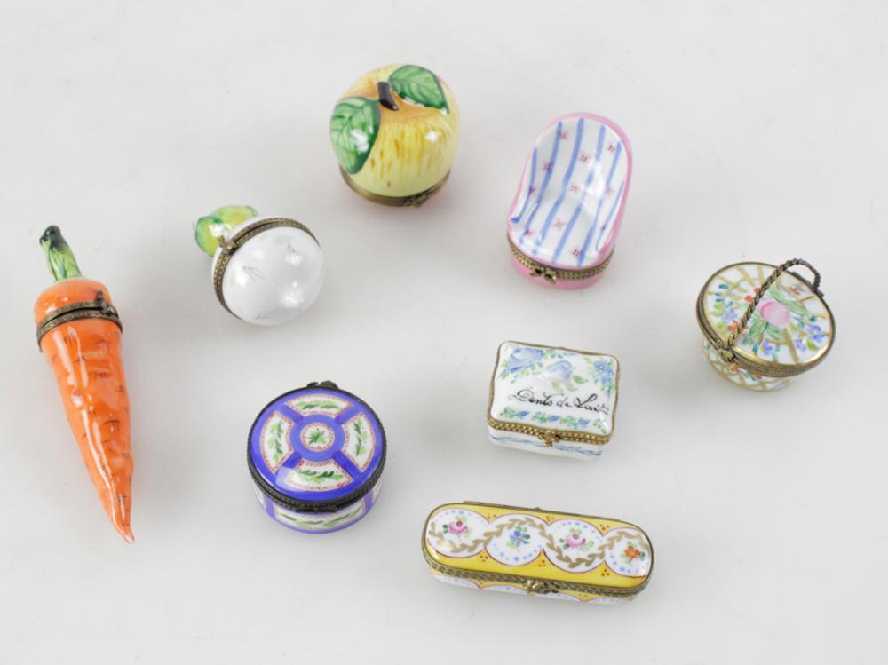Group of Limoges Hand-painted Boxes sold by Kaminski Auctions, lot 556 — auction record photograph