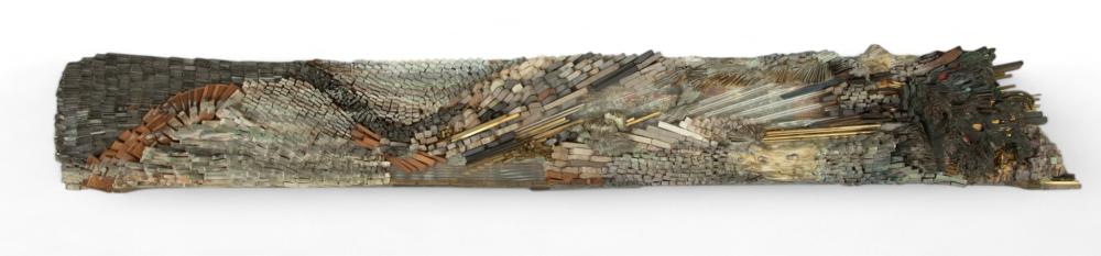 glen michaels american michigan 1927 2020 mixed media wall mountable sculpture h 42 5 w 5 5 depth 2 · DuMouchelles · 2025-01-16 Glen Michaels comparable auction result: glen michaels american michigan 1927 2020 mixed media wall mountable sculpture h 42 5 w 5 5 depth 2