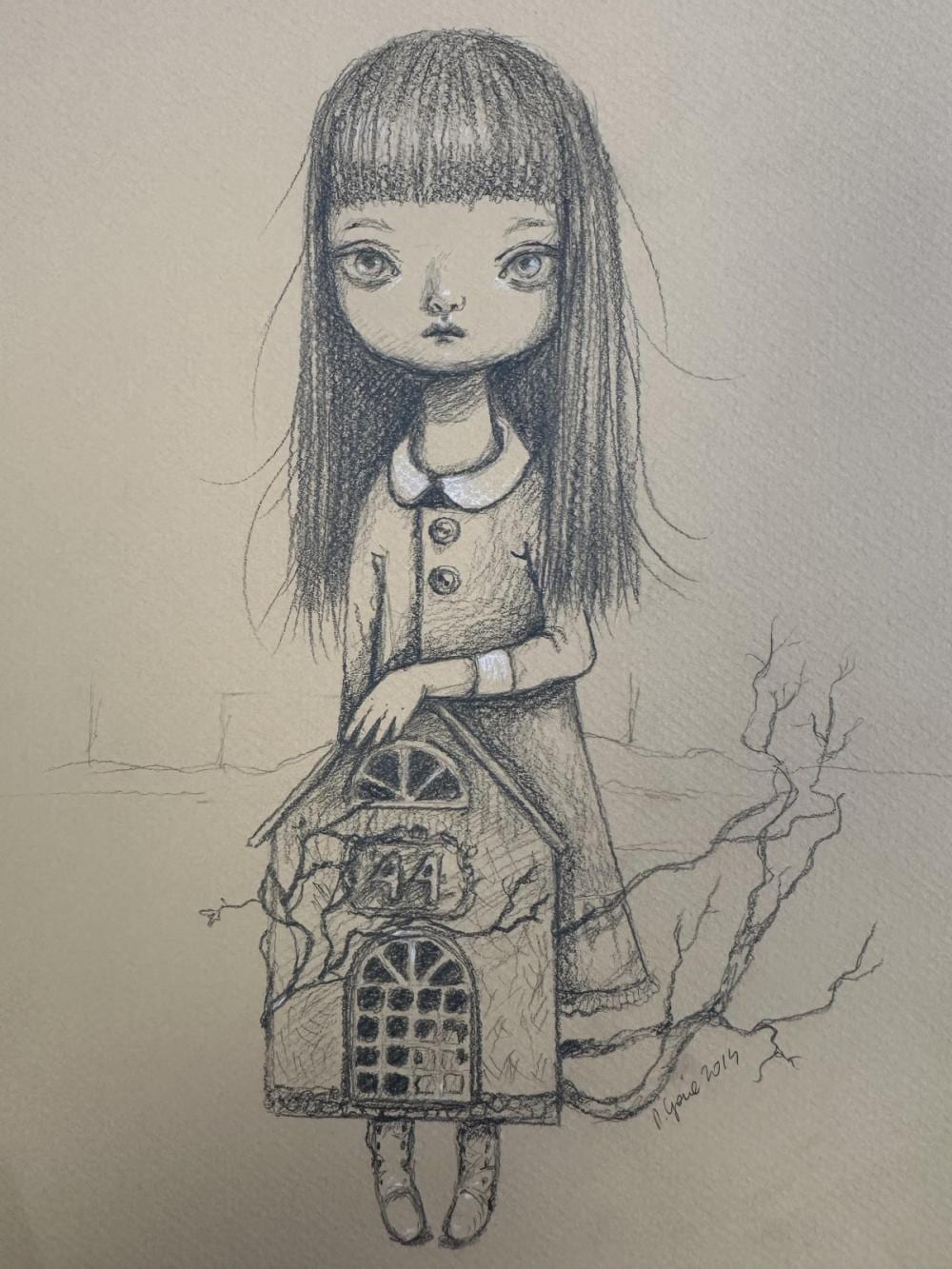 Paulina Gora comparable auction result: paulina gora original graphite sketch untitled