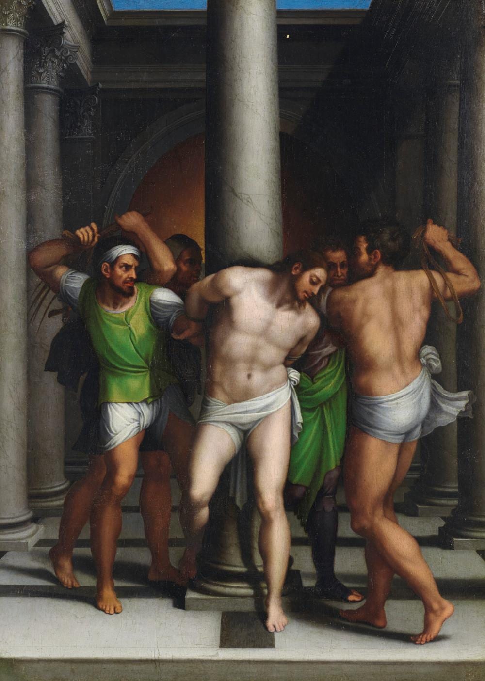 Marcello Venusti comparable auction result: marcello venusti 1512 15 1579 flagellation of christ oil on panel23 x