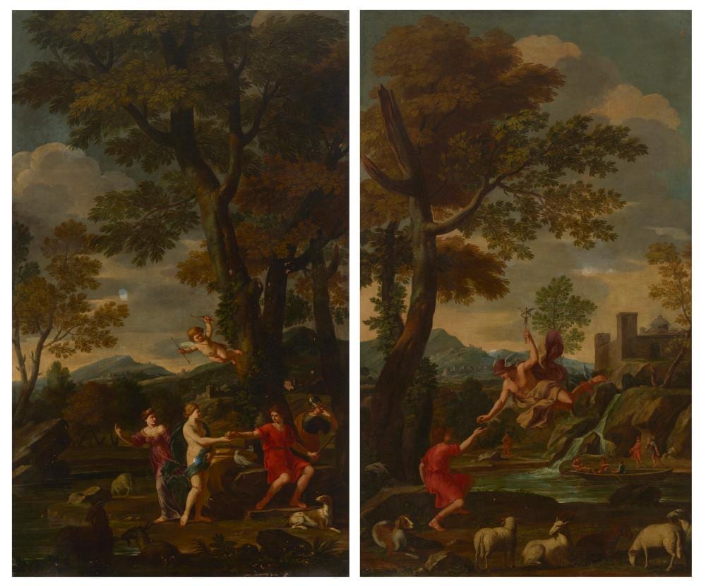 Giacinto Gimignani comparable auction result: giacinto gimignani pistoia 1606 1681 rome landscape with mercury present