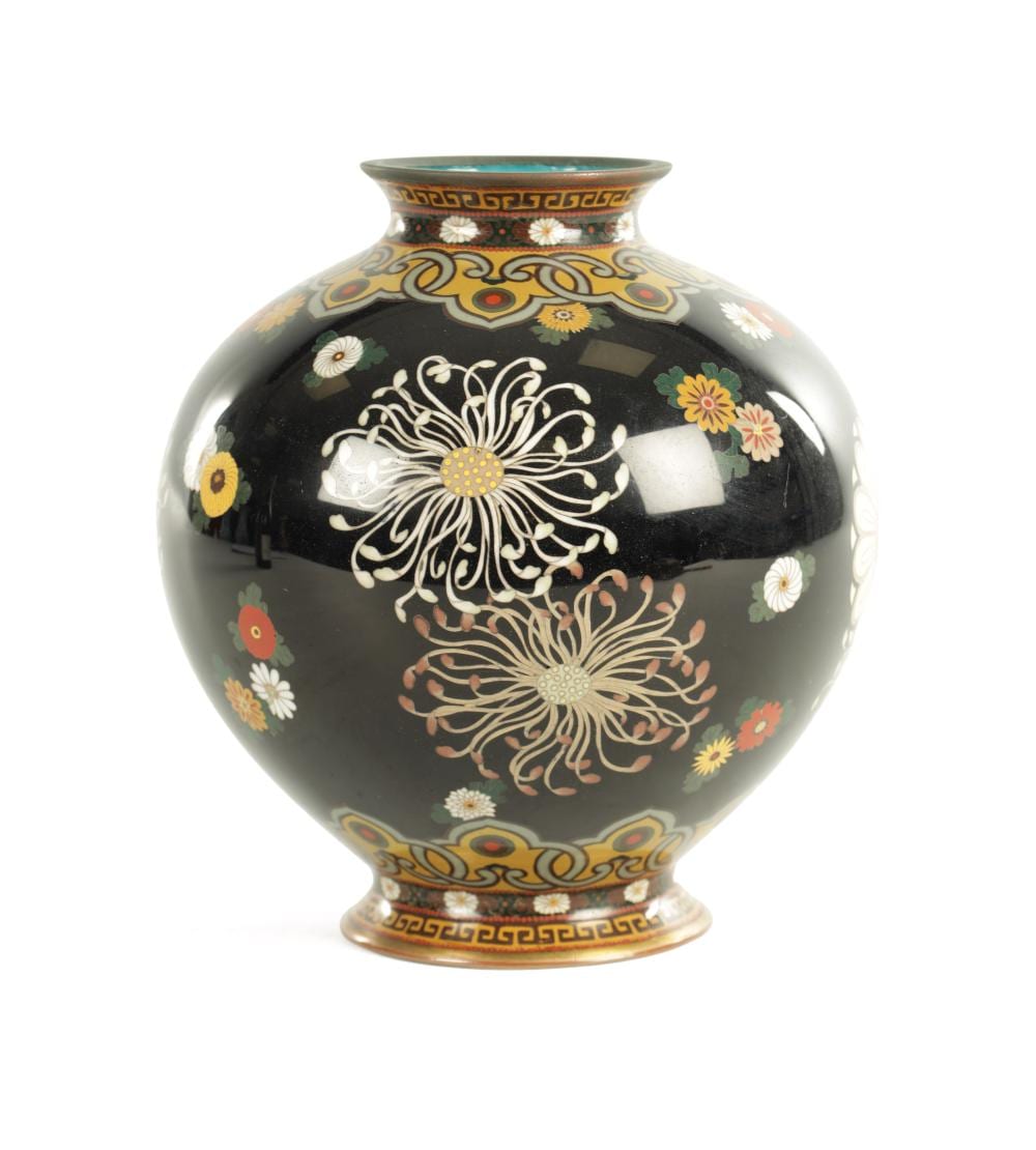 A JAPANESE MEIJI PERIOD CLOISONNE VASE sold by Hutchinson Scott Limited, lot 225 — auction record photograph