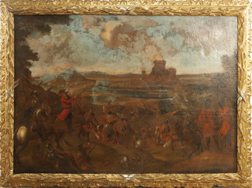 Jan Wyck comparable auction result: an 18th century dutch oil painting after jan wyck
